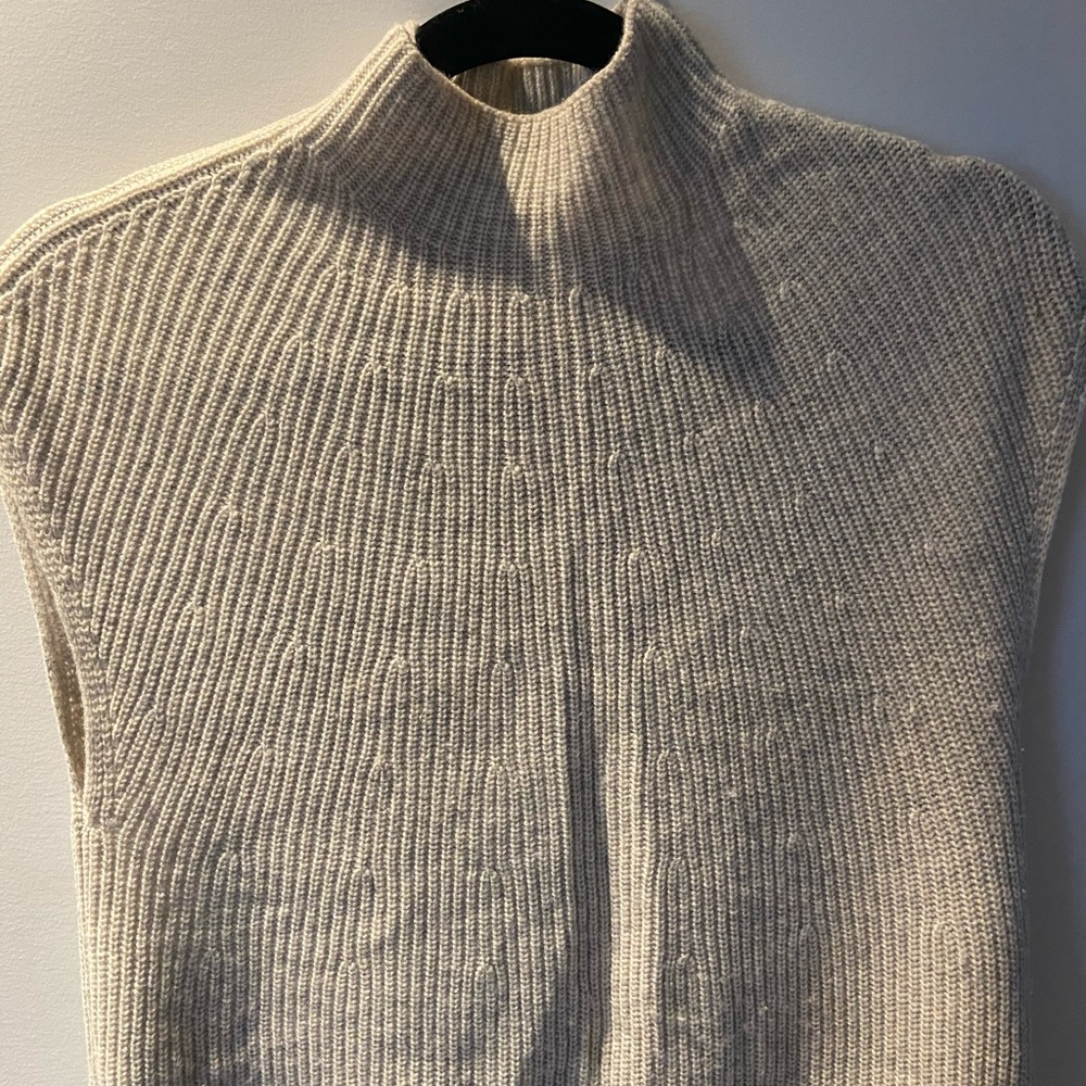 Vince Sweater Vest With Mock Neck